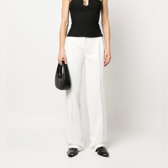 NWT Coperni Low Rise Loose Tailored Trousers in Optic White - Picture 1 of 10